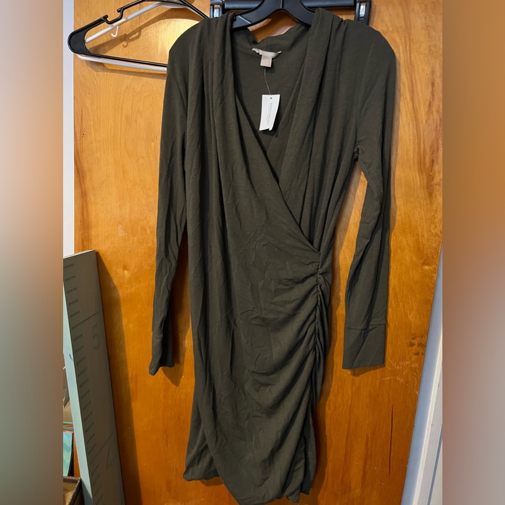 Banana Republic Olive Long Sleeve Dress